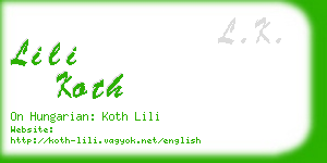lili koth business card